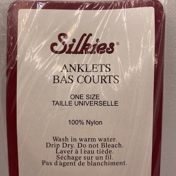 Silkies Anklets 2 Pairs Beige One Size 100% Nylon - Picture 5 of 7
